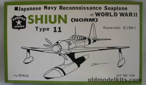 Farpro 1/72 Kawanishi E15K Norm Shiun Floatplane (ex-Aoshima), 104 plastic model kit
